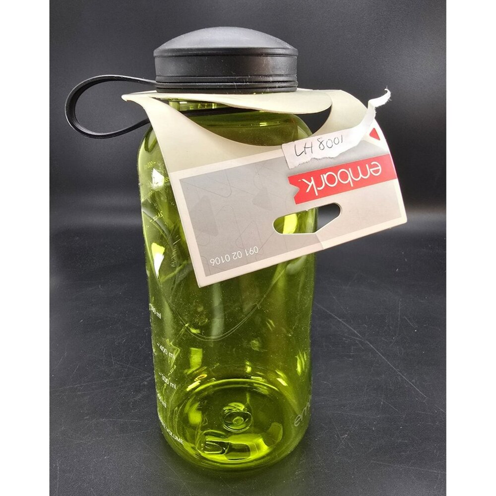 Embark 32 Oz BPA-Free Yellow Green Water Bottle With Black Lid Carry Loop JJ4174